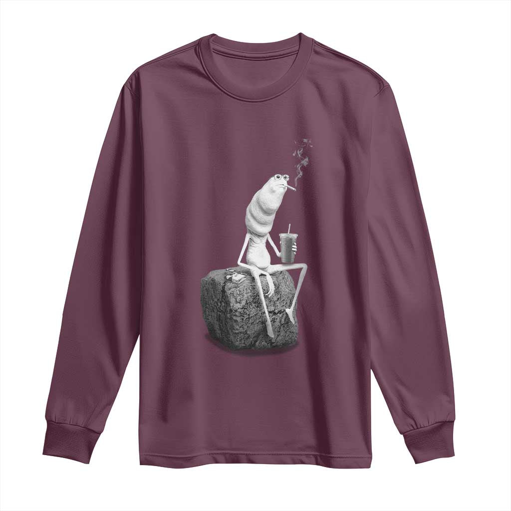 Marcus The Worm Diet Coke Long Sleeve Shirt Funny Drinking and Smoking Meme