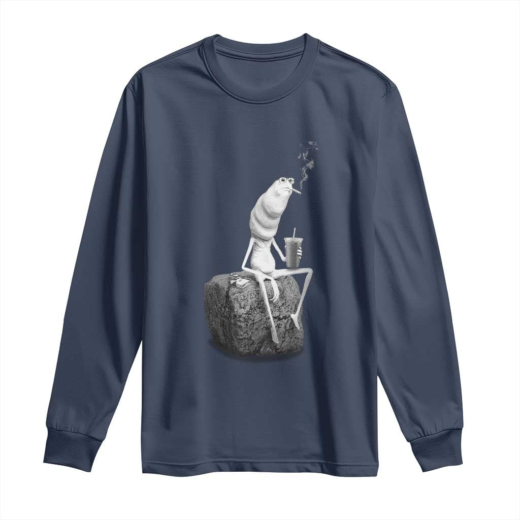 Marcus The Worm Diet Coke Long Sleeve Shirt Funny Drinking and Smoking Meme