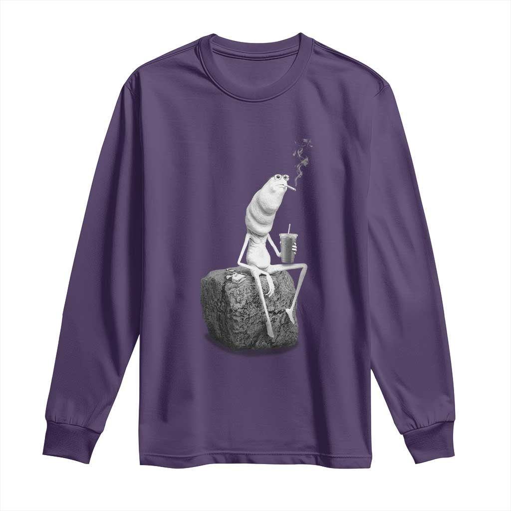 Marcus The Worm Diet Coke Long Sleeve Shirt Funny Drinking and Smoking Meme