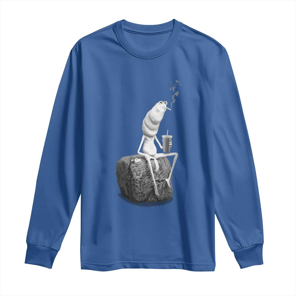 Marcus The Worm Diet Coke Long Sleeve Shirt Funny Drinking and Smoking Meme