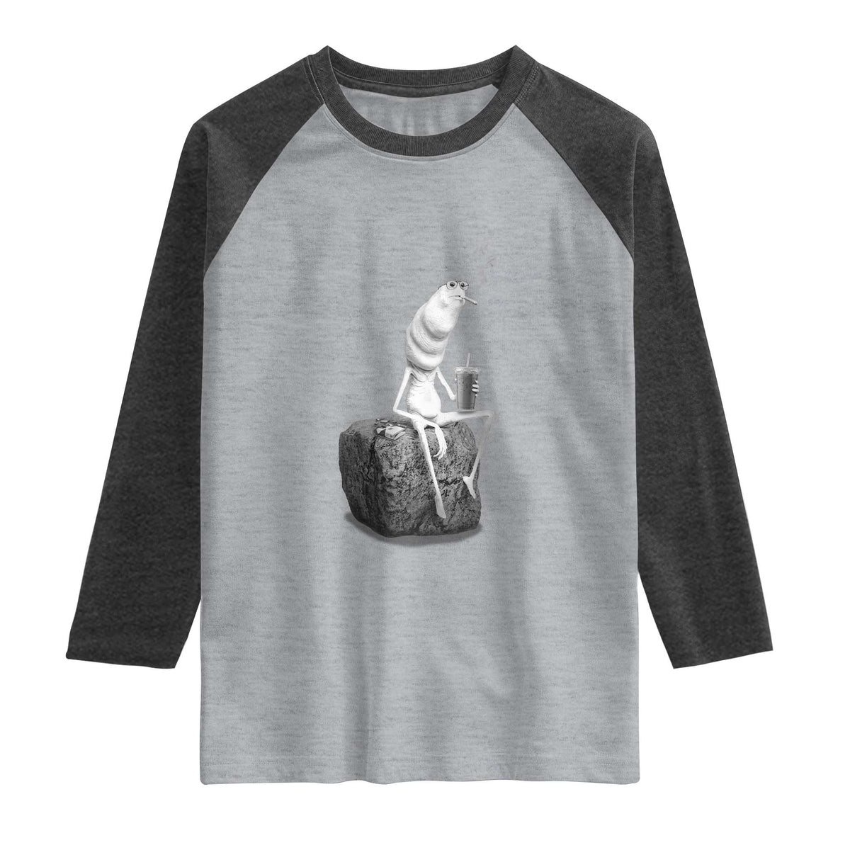 Marcus The Worm Diet Coke Raglan Shirt Funny Drinking and Smoking Meme