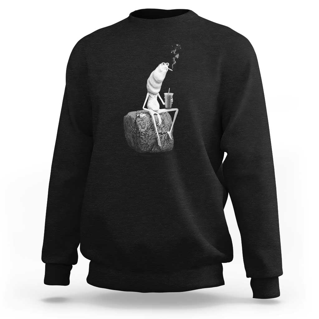 Marcus The Worm Diet Coke Sweatshirt Funny Drinking and Smoking Meme