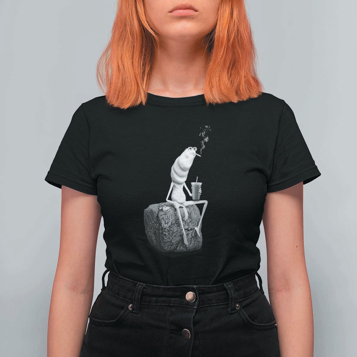 Marcus The Worm Diet Coke T Shirt For Women Funny Drinking and Smoking Meme