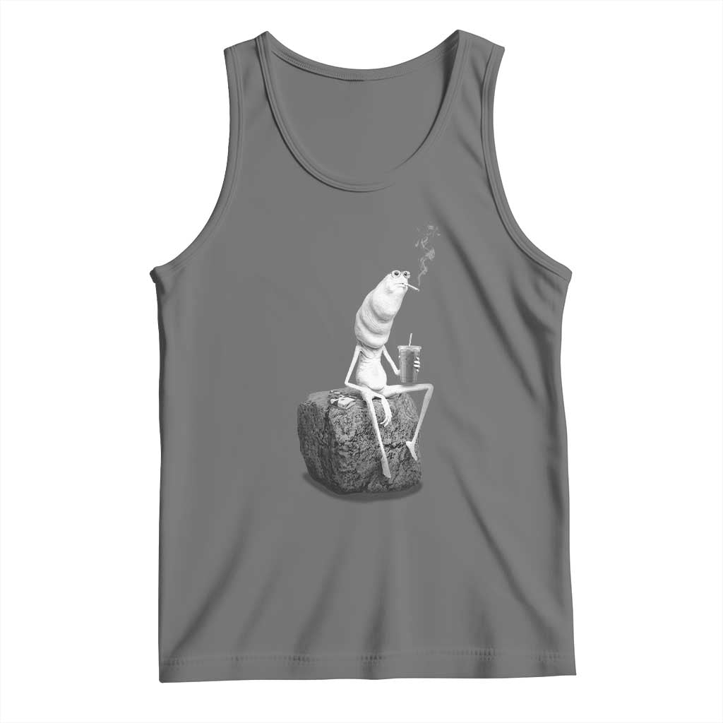 Marcus The Worm Drinking Iced Coffee Meme Tank Top TS14