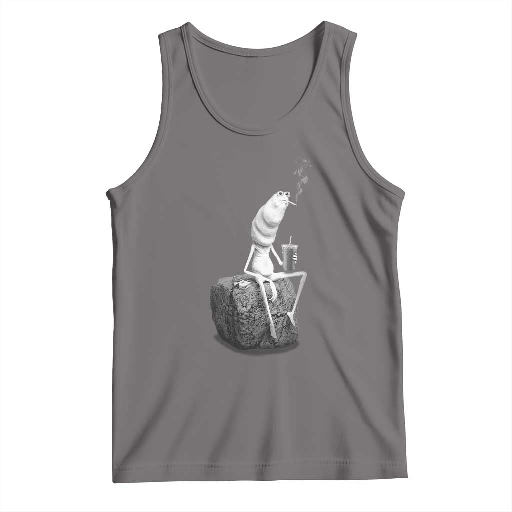 Marcus The Worm Drinking Iced Coffee Meme Tank Top TS14