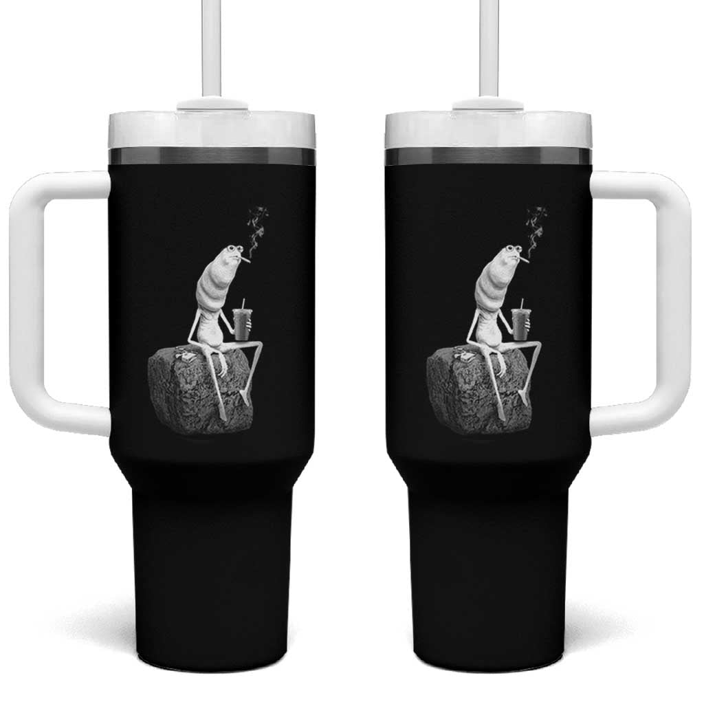 Marcus The Worm Diet Coke Tumbler With Handle Funny Drinking and Smoking Meme