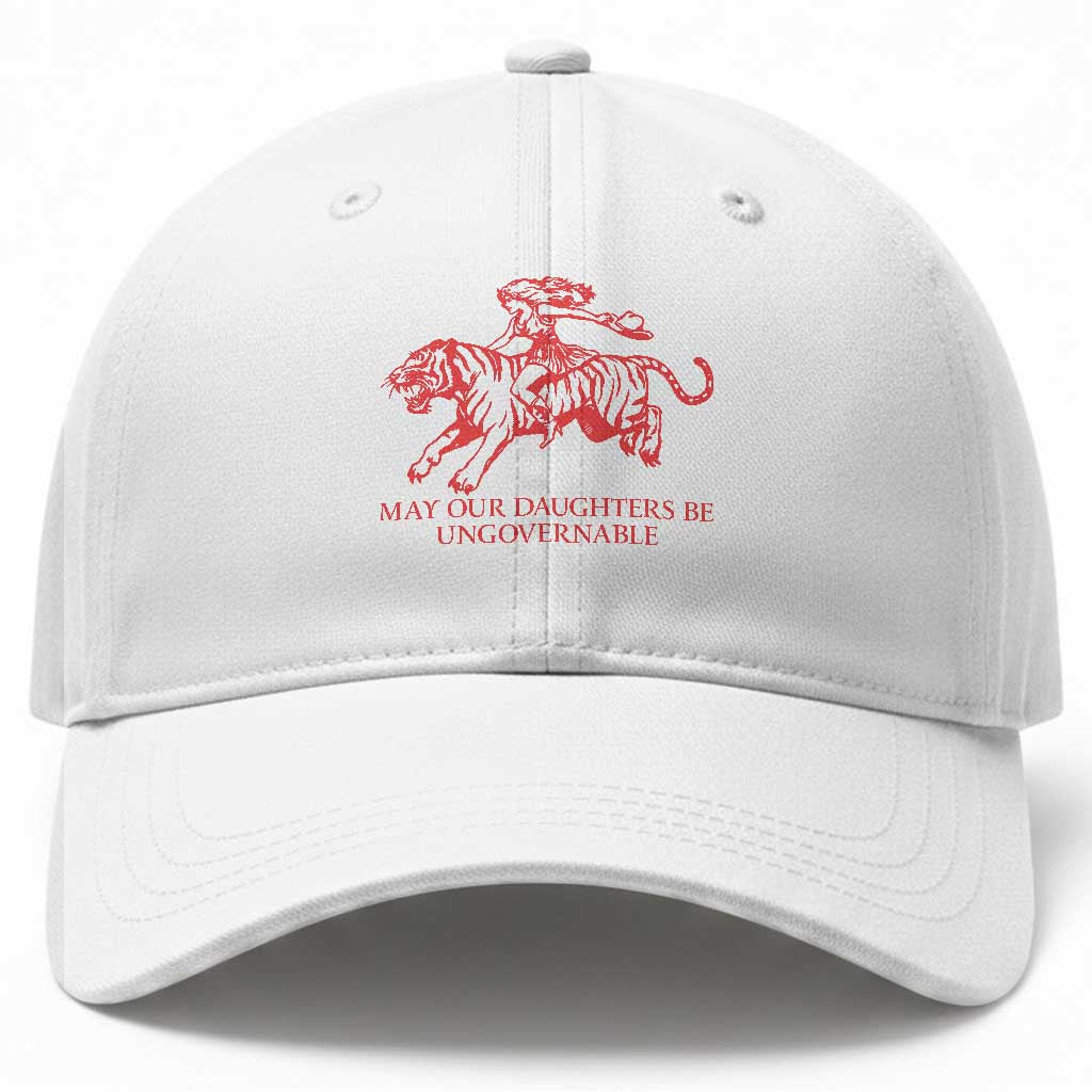 May Our Daughters Be Ungovernable Baseball Cap Vintage Cowgirl Hell Cat Women Empowerment