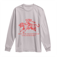 May Our Daughters Be Ungovernable Long Sleeve Shirt Vintage Cowgirl Hell Cat Women Empowerment