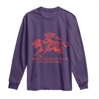 May Our Daughters Be Ungovernable Long Sleeve Shirt Vintage Cowgirl Hell Cat Women Empowerment