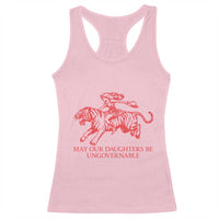 May Our Daughters Be Ungovernable Racerback Tank Top Vintage Cowgirl Hell Cat Women Empowerment