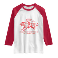 May Our Daughters Be Ungovernable Raglan Shirt Vintage Cowgirl Hell Cat Women Empowerment