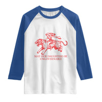 May Our Daughters Be Ungovernable Raglan Shirt Vintage Cowgirl Hell Cat Women Empowerment