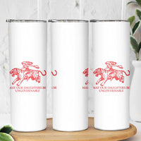 May Our Daughters Be Ungovernable Skinny Tumbler Vintage Cowgirl Hell Cat Women Empowerment