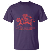 May Our Daughters Be Ungovernable T Shirt Vintage Cowgirl Hell Cat Women Empowerment