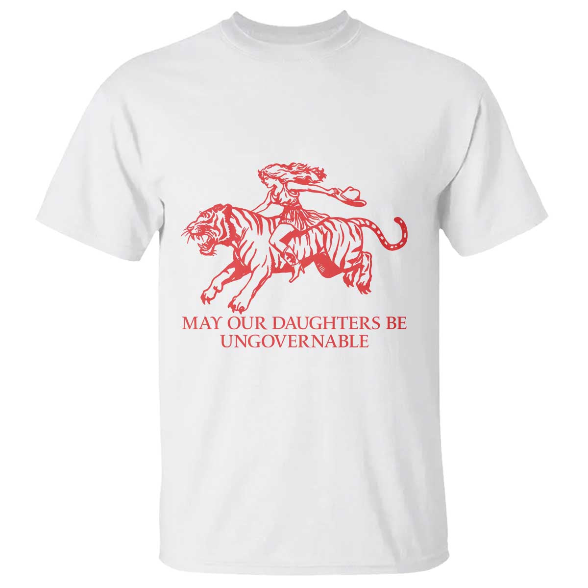 May Our Daughters Be Ungovernable T Shirt Vintage Cowgirl Hell Cat Women Empowerment