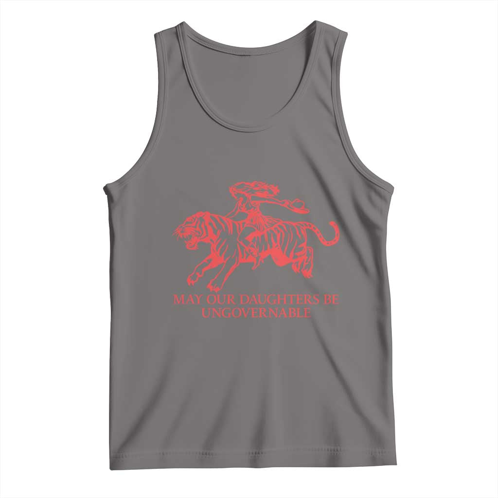 May Our Daughters Be Ungovernable Tank Top Vintage Cowgirl Hell Cat Women Empowerment