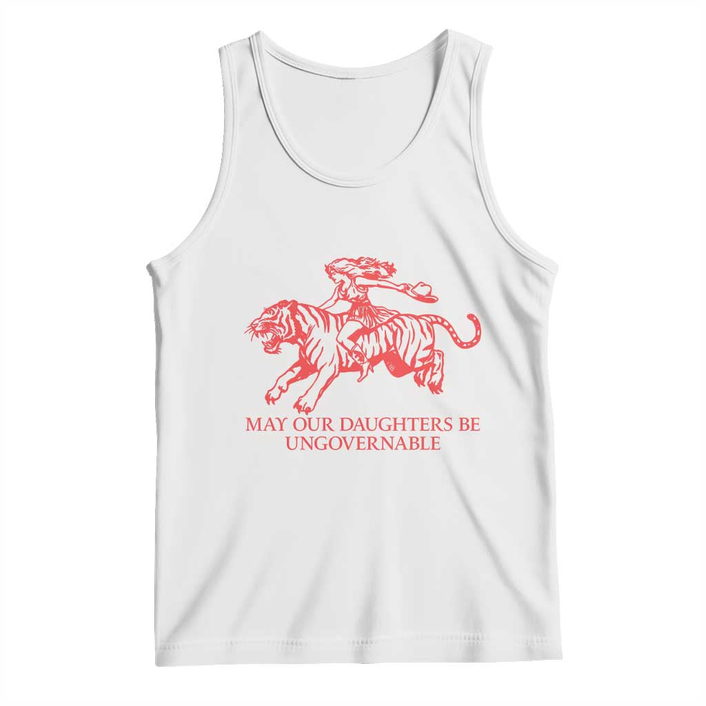 May Our Daughters Be Ungovernable Tank Top Vintage Cowgirl Hell Cat Women Empowerment