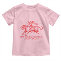 May Our Daughters Be Ungovernable Toddler T Shirt Vintage Cowgirl Hell Cat Women Empowerment