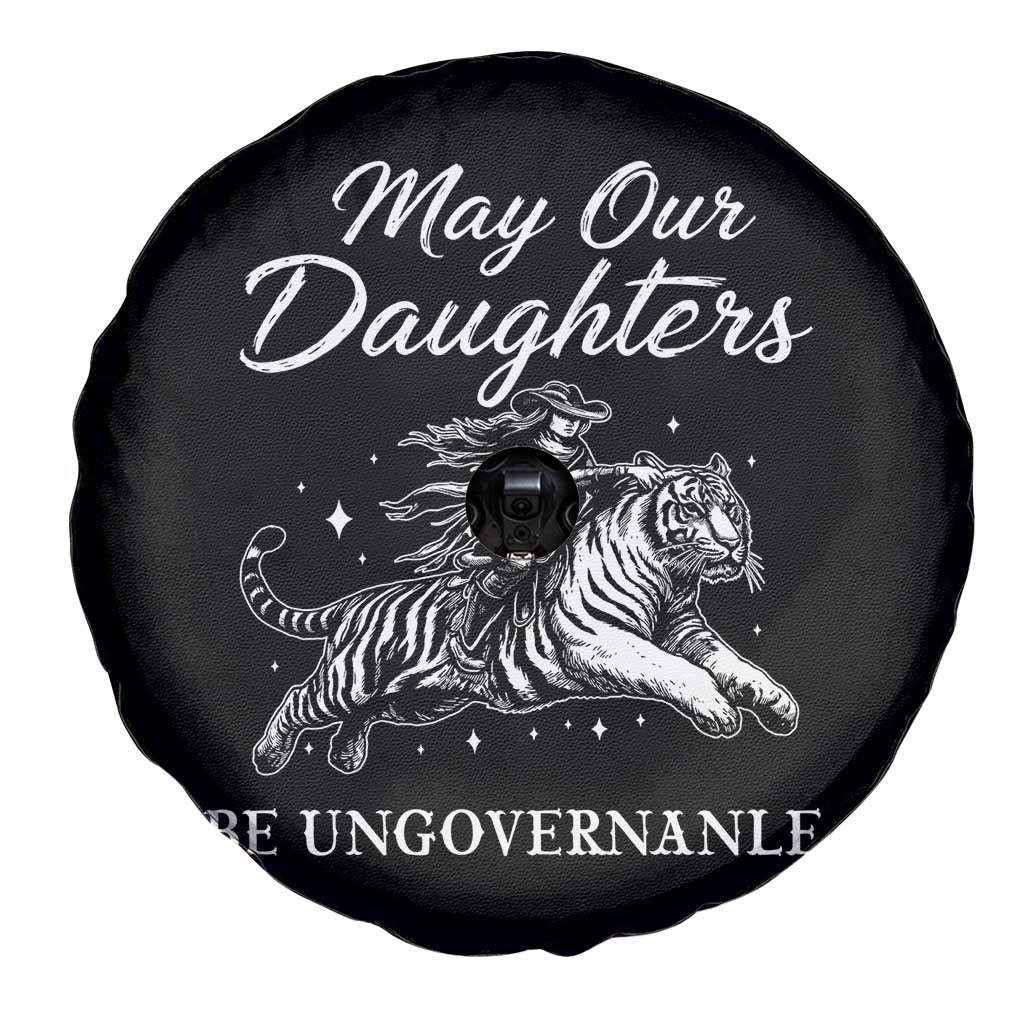 May Our Daughters Be Ungovernable Spare Tire Cover Cowgirl Western Cowgirl Hell Cat Women's Rights