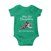 May Our Daughters Be Ungovernable Baby Onesie Cowgirl Western Cowgirl Hell Cat Women's Rights