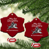 May Our Daughters Be Ungovernable Ceramic Ornament Cowgirl Western Cowgirl Hell Cat Women's Rights