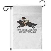 May Our Daughters Be Ungovernable Garden Flag Girl Riding Wolf Activist Feminist Protest