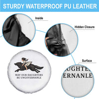 May Our Daughters Be Ungovernable Spare Tire Cover Girl Riding Wolf Activist Feminist Protest