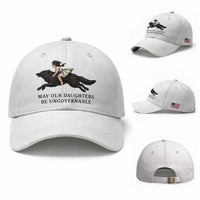 May Our Daughters Be Ungovernable Baseball Cap Girl Riding Wolf Activist Feminist Protest