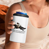 May Our Daughters Be Ungovernable 4 in 1 Can Cooler Tumbler Girl Riding Wolf Activist Feminist Protest