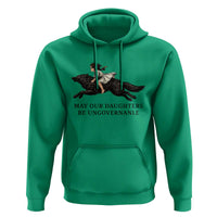 May Our Daughters Be Ungovernable Hoodie Girl Riding Wolf Activist Feminist Protest