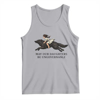 May Our Daughters Be Ungovernable Tank Top Girl Riding Wolf Activist Feminist Protest