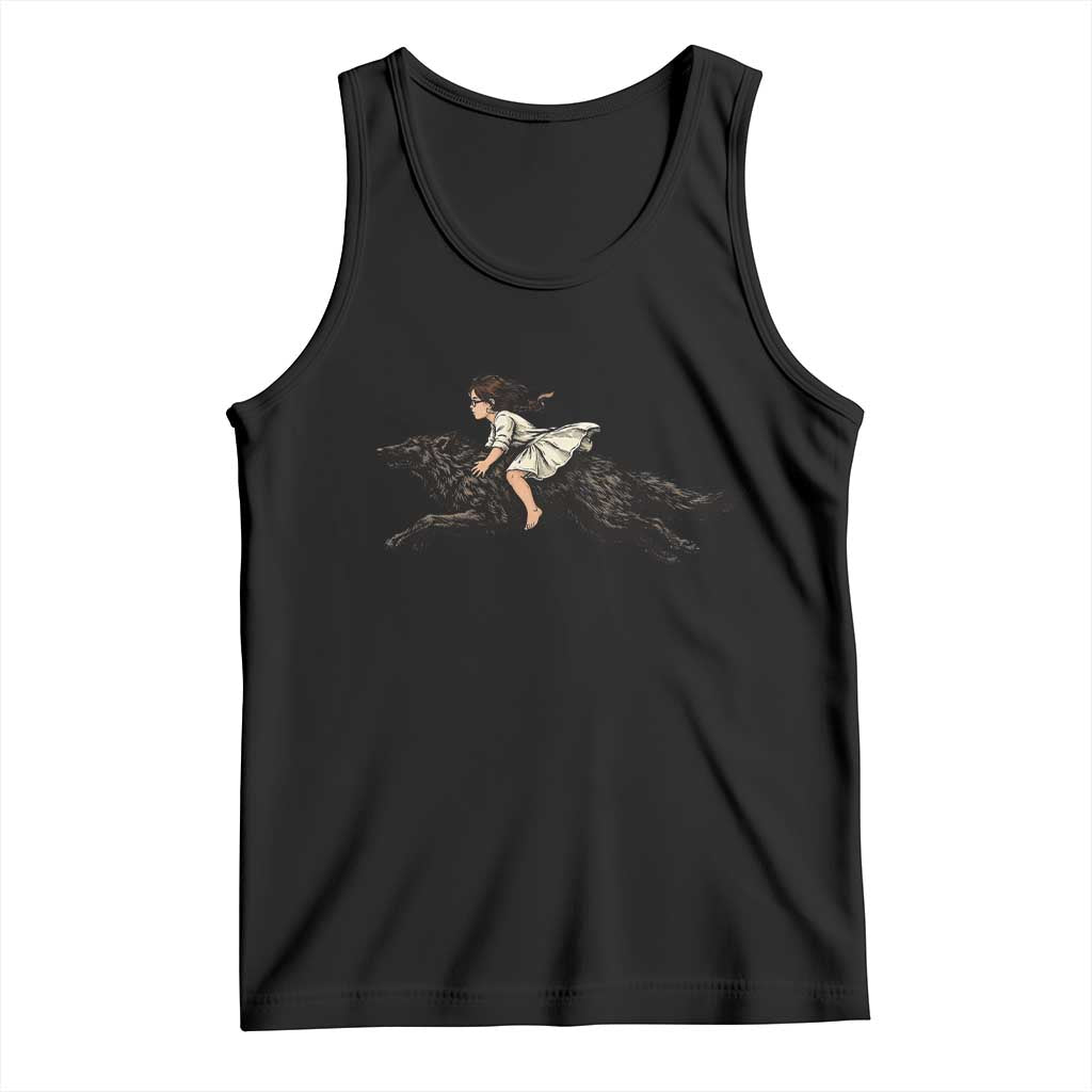 May Our Daughters Be Ungovernable Tank Top Girl Riding Wolf Activist Feminist Protest