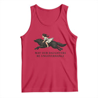 May Our Daughters Be Ungovernable Tank Top Girl Riding Wolf Activist Feminist Protest