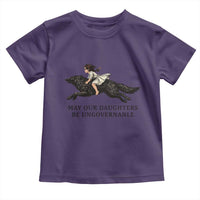 May Our Daughters Be Ungovernable Toddler T Shirt Girl Riding Wolf Activist Feminist Protest