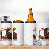 May Our Daughters Be Ungovernable 4 in 1 Can Cooler Tumbler Retro Cowgirl Western Feminist Protest