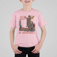 May Our Daughters Be Ungovernable T Shirt For Kid Retro Cowgirl Western Feminist Protest