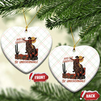 May Our Daughters Be Ungovernable Ceramic Ornament Retro Cowgirl Western Feminist Protest