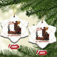 May Our Daughters Be Ungovernable Ceramic Ornament Retro Cowgirl Western Feminist Protest