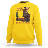 May Our Daughters Be Ungovernable Sweatshirt Retro Cowgirl Western Feminist Protest