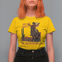 May Our Daughters Be Ungovernable T Shirt For Women Retro Cowgirl Western Feminist Protest