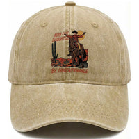 May Our Daughters Be Ungovernable Washed Cotton Baseball Cap Retro Cowgirl Western Feminist Protest