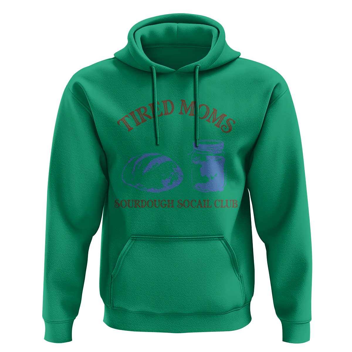 Tired Moms Sourdough Socail Club Hoodie Funny Baking Baker Humor