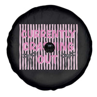 Currently Crashing Out Spare Tire Cover Coquette Pink Bow Sarcastic Funny Quote