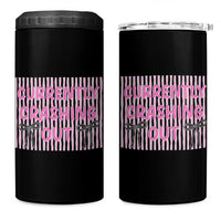 Currently Crashing Out 4 in 1 Can Cooler Tumbler Coquette Pink Bow Sarcastic Funny Quote