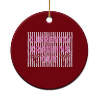 Currently Crashing Out Ceramic Ornament Coquette Pink Bow Sarcastic Funny Quote