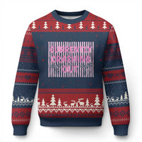 Currently Crashing Out Ugly Christmas Sweater Coquette Pink Bow Sarcastic Funny Quote