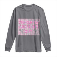 Currently Crashing Out Long Sleeve Shirt Coquette Pink Bow Sarcastic Funny Quote