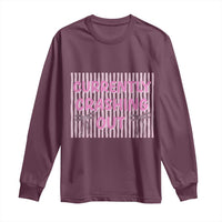 Currently Crashing Out Long Sleeve Shirt Coquette Pink Bow Sarcastic Funny Quote