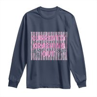 Currently Crashing Out Long Sleeve Shirt Coquette Pink Bow Sarcastic Funny Quote