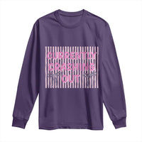 Currently Crashing Out Long Sleeve Shirt Coquette Pink Bow Sarcastic Funny Quote